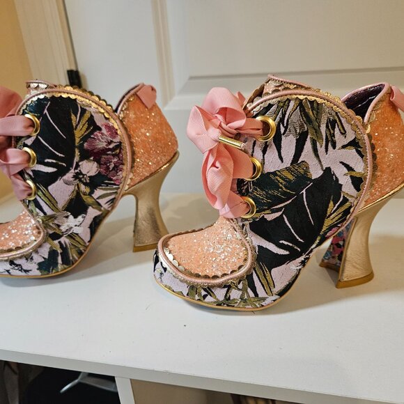 Irregular Choice Floral and Glitter Bootie - Picture 10 of 10